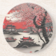 オリエンタルインクブラシスケッチ中国の風景