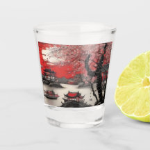 オリエンタルインクブラシスケッチ中国の風景