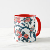 オリエンタルインスパイアフローラとピーフクロウのバードマグ マグカップ (正面右)