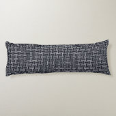 オリエンタルインディゴブルーホワイトジャパン機織パターン ボディピロー (裏面)