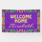 オリエンタルウォーターカラーパターンIII +あなたのアイディア 横断幕 (横)