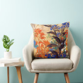 オリエンタルウォーター鮮やかカラーヴィンテージ花アート クッション (椅子)