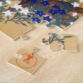 オリエンタルウォーター鮮やかカラーヴィンテージ花アート ジグソーパズル (側面)