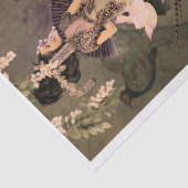 オリエンタルウーマンフェアシャン牡丹ポートレート 薄葉紙 (詳細)