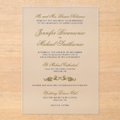 オリエンタルエレガンス ウェディング 招待状 ゴールド ネイビー (正面)