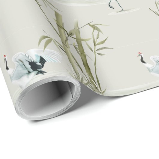 オリエンタルエレガントタケクレーンのプレゼント ラッピングペーパー (ロールコーナー)