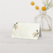 オリエンタルエレガントホワイトマグノリア折り畳み座席表 プレイスカード (正面)