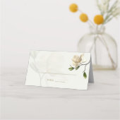 オリエンタルエレガントホワイトマグノリア折り畳み座席表 プレイスカード (正面)