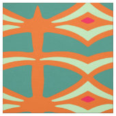 オリエンタルオレンジクリームブルー ファブリック (見本)