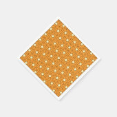 オリエンタルオレンジベージュトライアングルらせん状エジプト スタンダードカクテルナプキン (角)