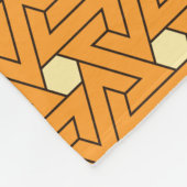 オリエンタルオレンジベージュトライアングルらせん状エジプト フリースブランケット (角)