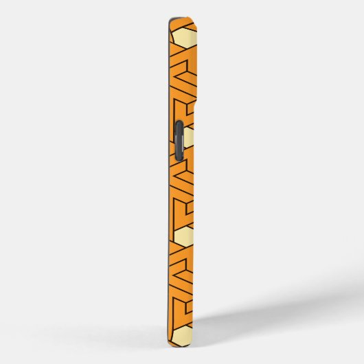 オリエンタルオレンジベージュトリスケリオンエジプトパターン Case-Mate iPhoneケース (裏面 / 右)