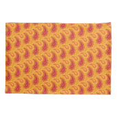 オリエンタルオレンジペルシアペイズリー模様 枕カバー (裏面)