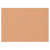 オリエンタルオレンジホワイトレッド片染花パターン テーブルクロス (正面(横))