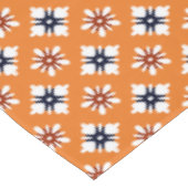 オリエンタルオレンジホワイトレッド片染花パターン テーブルクロス (アングル)