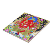 オリエンタルカッコいいタルタンカレッドジャンバラタトゥー タイル (側面)