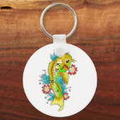 オリエンタルカッコいいレインボーコイ キーホルダー (正面)