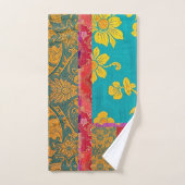 オリエンタルカラフルグリーンレッド – バスタオオルセット バスタオルセット (ハンドタオル)