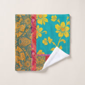 オリエンタルカラフルグリーンレッド – バスタオオルセット バスタオルセット (ウォッシュタオル)