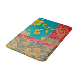 オリエンタルカラフルグリーンレッド – Bath Mat Rug バスマット