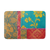 オリエンタルカラフルグリーンレッド – Bath Mat Rug バスマット (正面)