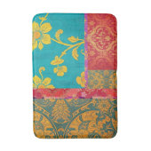 オリエンタルカラフルグリーンレッド – Bath Mat Rug バスマット (正面縦)