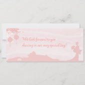 オリエンタルガーデンボーディングパス結婚式招待状 招待状 (裏面)