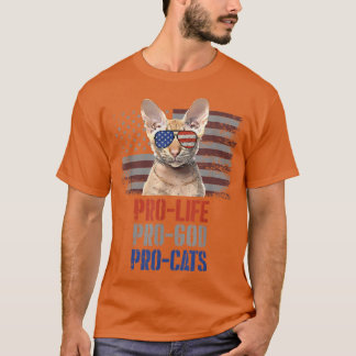 オリエンタルキャットプロライフプロゴッドキャッツアメリカンfl tシャツ