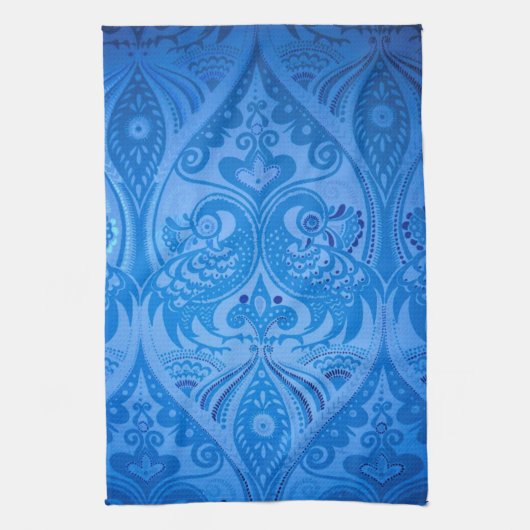 オリエンタルクジャク キッチンタオル (縦)