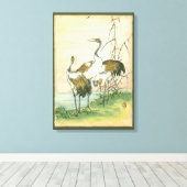 オリエンタルクレーン キャンバスプリント (インサイチュ (ウッドフロア))