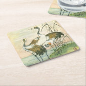 オリエンタルクレーン スクエアペーパーコースター (アングル)