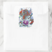 オリエンタルクールウォーター・ドラゴン・ロータス スクエアシール (バッグ)