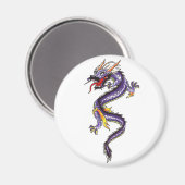 オリエンタルクールパープルドラゴンテーママグネット マグネット (正面/裏面)