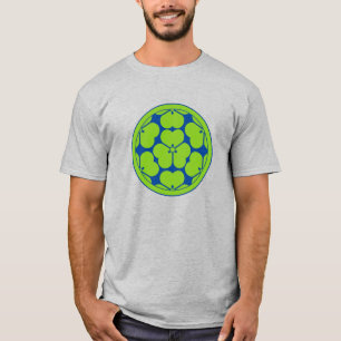 オリエンタルグリーンブルー長宗我部日本文ベクトルアート Tシャツ