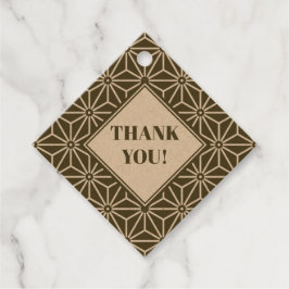 オリエンタルグリーン松葉朝野葉日本柄 フェイバータグ