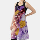 オリエンタルゴールデンスワーズ絵画抽象芸術 エプロン (インサイチュ)