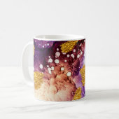 オリエンタルゴールデンスワーズ絵画抽象芸術 コーヒーマグカップ (正面左)