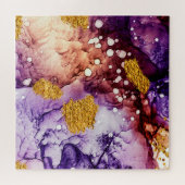 オリエンタルゴールデンスワーズ絵画抽象芸術 ジグソーパズル (横)