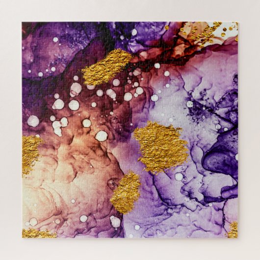 オリエンタルゴールデンスワーズ絵画抽象芸術 ジグソーパズル (縦)