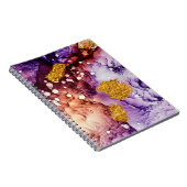 オリエンタルゴールデンスワーズ絵画抽象芸術 ノートブック (右側)