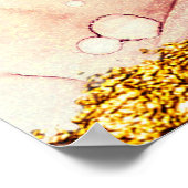 オリエンタルゴールデンスワーズ絵画抽象芸術 ポスター (角)