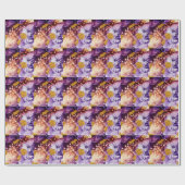 オリエンタルゴールデンスワーズ絵画抽象芸術 ラッピングペーパー (フラット)