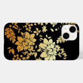 オリエンタルゴールデンフラワーオンブラック Case-Mate iPhoneケース (裏面 (横))