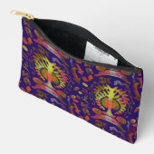 オリエンタルサイケデリックシンメトリ抽象芸術アート アクセサリーポーチ (見開き)