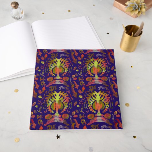 オリエンタルサイケデリックシンメトリ抽象芸術アート ゲストブック (正面見開き)