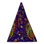 オリエンタルサイケデリックシンメトリ抽象芸術アート パーティーハット (右)