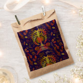 オリエンタルサイケデリックシンメトリ抽象芸術アート フェイバーバッグ (クリップ留めされた状態)