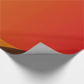 オリエンタルサンセット日本のウッドブロックプリントスタイル ラッピングペーパー (角)