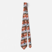 オリエンタルサンセット絵を描ズバイアルフレッドキツネ ネクタイ (正面)