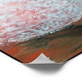 オリエンタルサンセット絵を描ズバイアルフレッドキツネ ポスター (角)